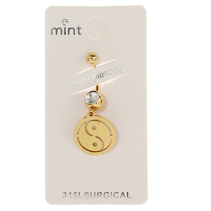 JBP44411 - Stainless Steel Yin & Yang Belly Ring