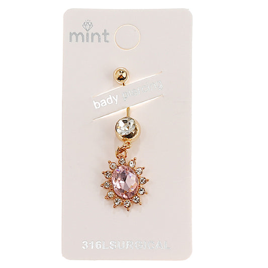 JBP44460 - Crystal Sun Belly Ring