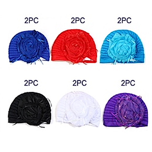 12 PCS Decorative Flower Turban