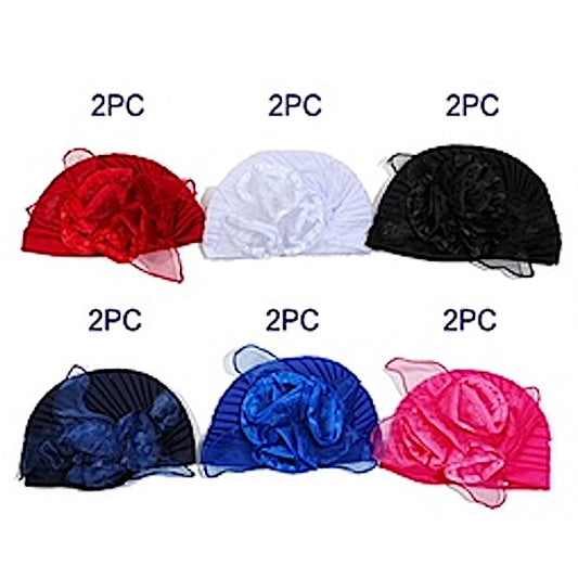 12 PCS Fabric Flower Turban