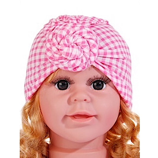 12 PCS Assorted Gingham Kids Turban