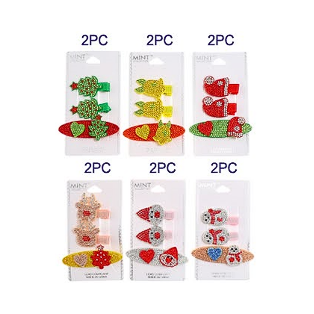 JH38950 - Christmas Hair Clip Set