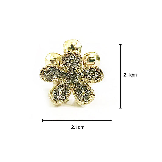 JH39871 - Mini Rhinestone Flower Claw Clip