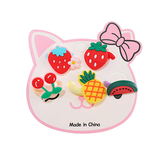 JH39876 - Mini Fruits 5 Piece Hair Tie Set