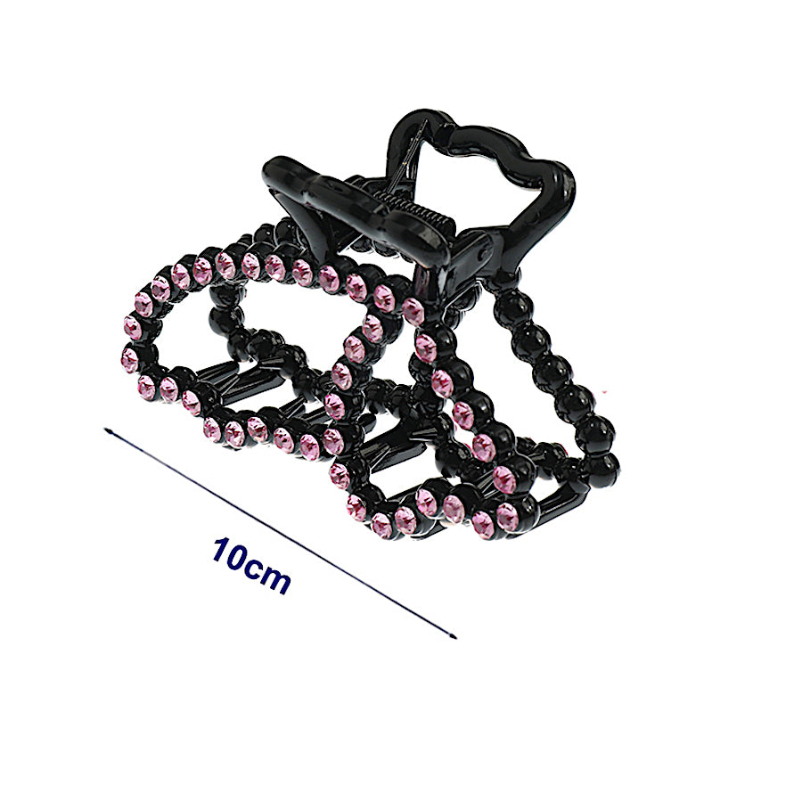 JH44198 - Rhinestone Butterfly Wing Claw Clip