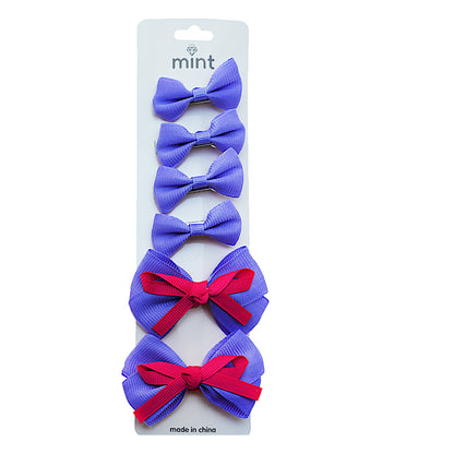 Mini Bow Hair Bow Clip Set