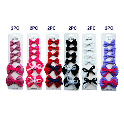 Mini Bow Hair Bow Clip Set
