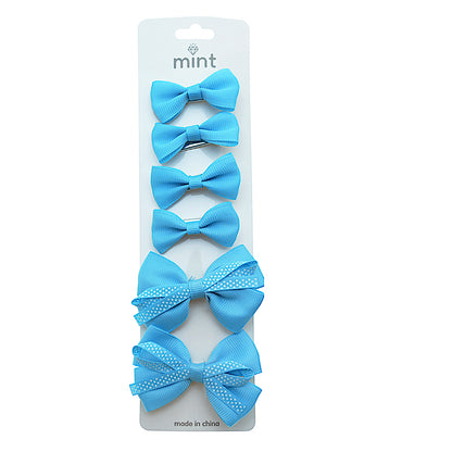 Dotted Bow Hair Bow Clip Set