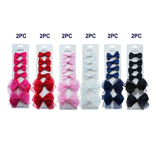 Chiffon Hair Bow Clip Set