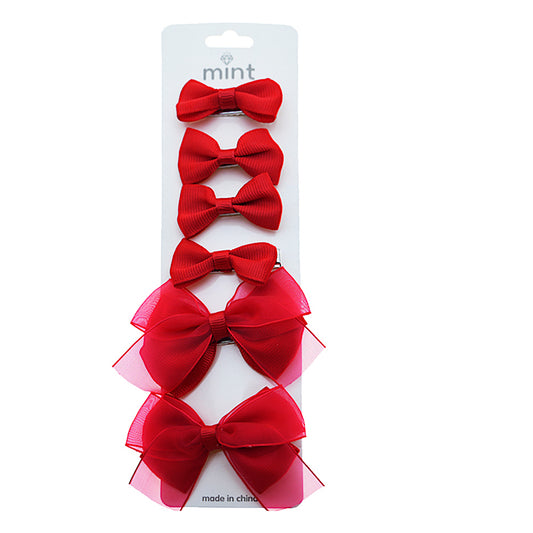 Chiffon Hair Bow Clip Set