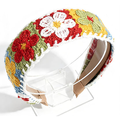 Handmade Bohemian Crochet Flower Headband
