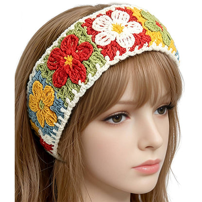Handmade Bohemian Crochet Flower Headband
