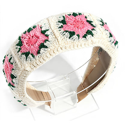 Handmade Bohemian Crochet Flower Headband