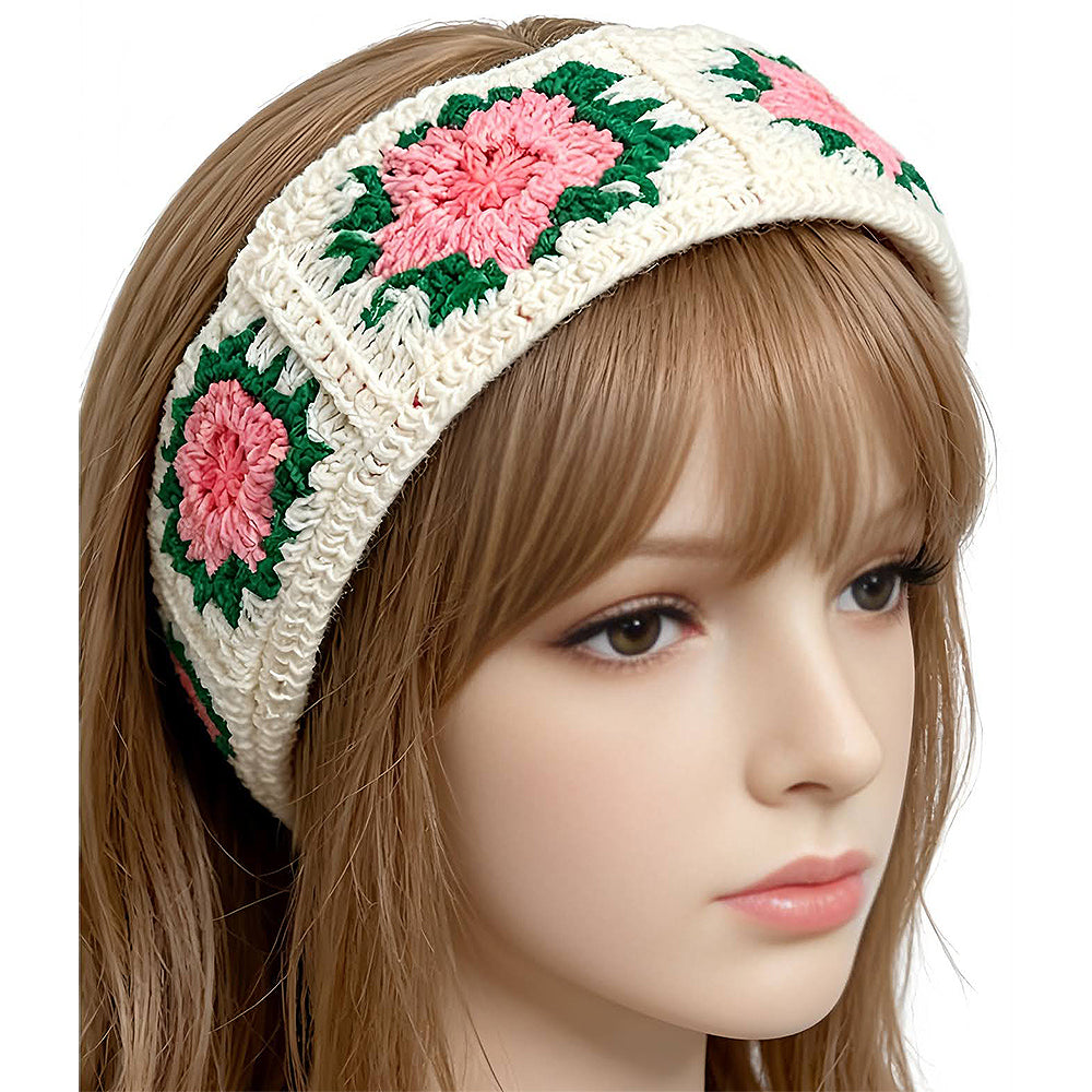 Handmade Bohemian Crochet Flower Headband