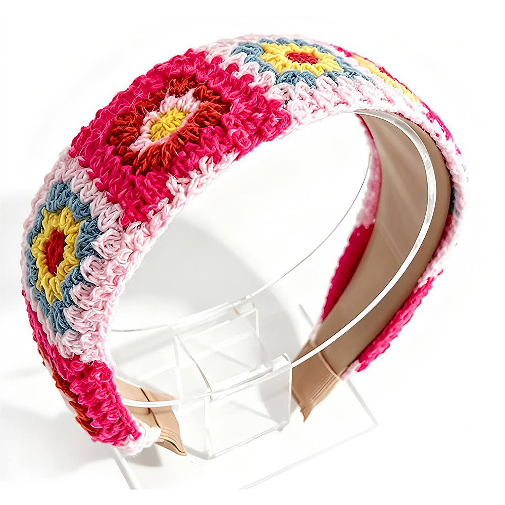 Handmade Bohemian Crochet Flower Headband
