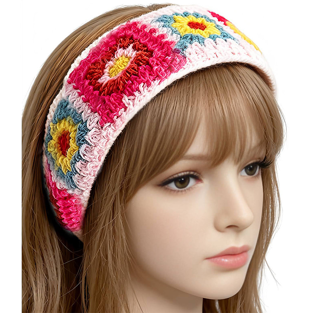 Handmade Bohemian Crochet Flower Headband