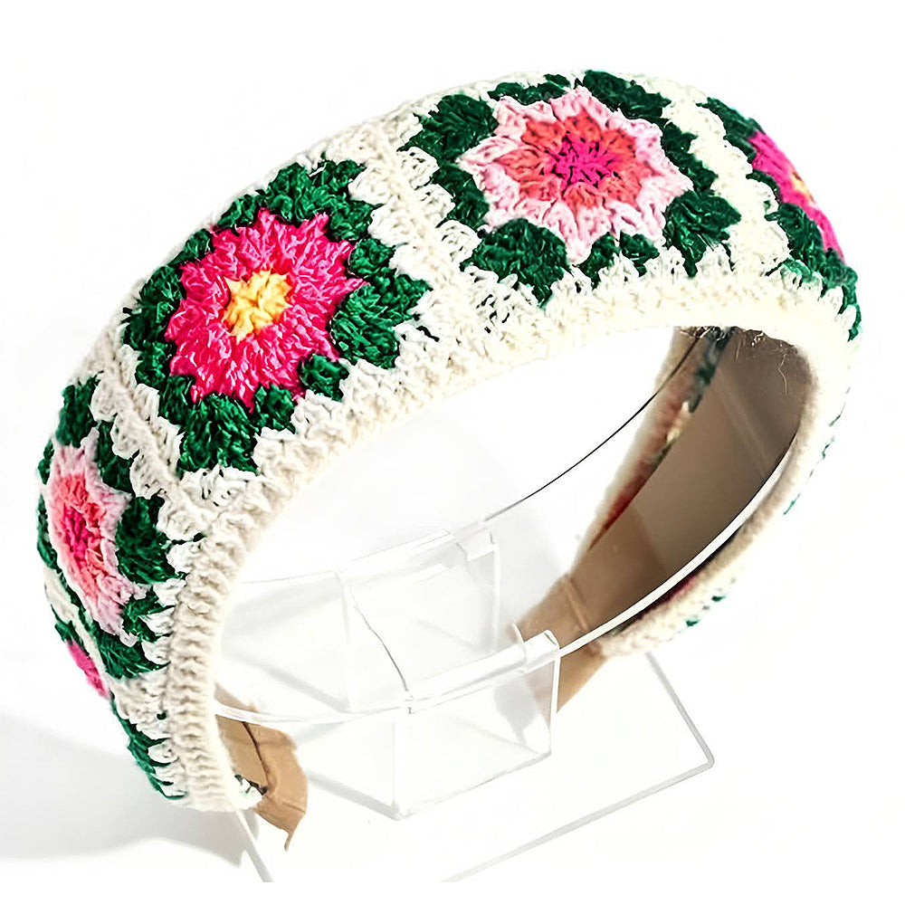 Handmade Bohemian Crochet Flower Headband