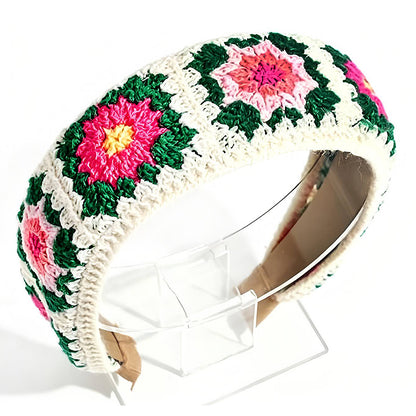 Handmade Bohemian Crochet Flower Headband