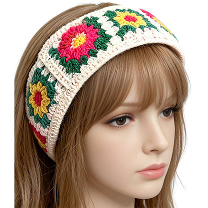 Handmade Bohemian Crochet Flower Headband