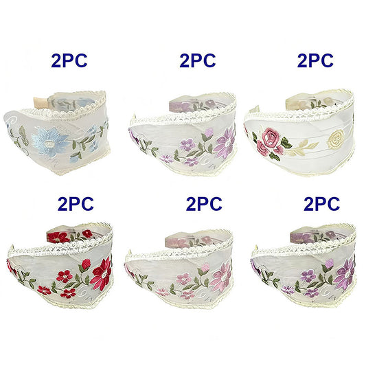 Handmade Bohemian Stitched Flower Headband