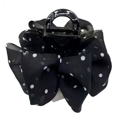 Polka Dot Ruffle Claw Clip
