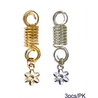 JH27834 - Flower Hair Braid Coil Rings