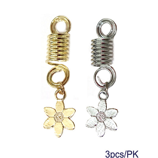 JH27836 - Flower Hair Braid Coil Rings