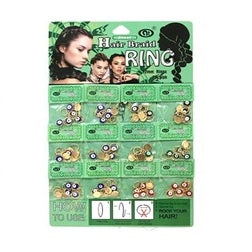 JH27879-1 - Evil Eye Hair Braid Rings