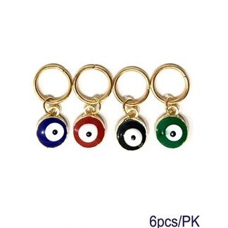 JH27879-1 - Evil Eye Hair Braid Rings