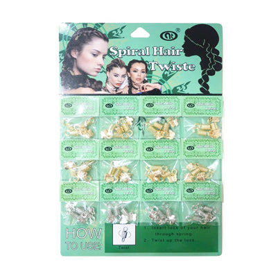 JH27887SP - Butterfly Hair Braid Coil Rings