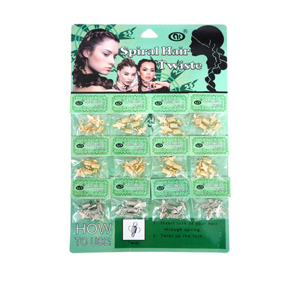 JH27890SP - Honey Bee Hair Braid Coil Rings