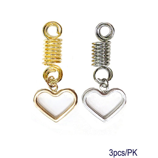 JH27896SP - Heart Hair Braid Coil Rings