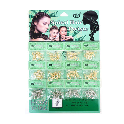 JH27898SP - Circle Hair Braid Coil Rings