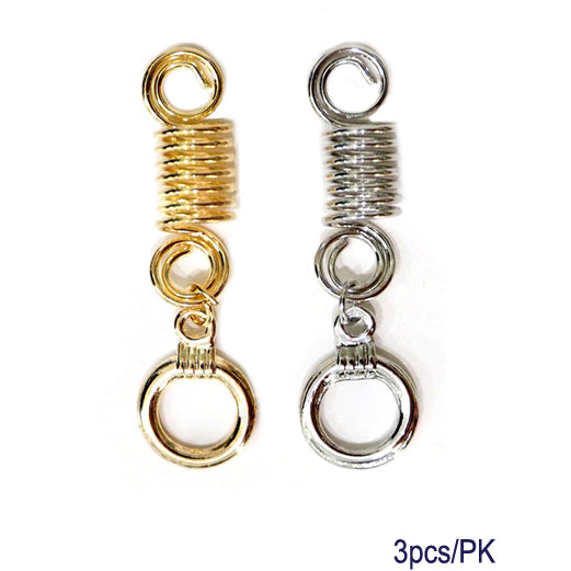 JH27898SP - Circle Hair Braid Coil Rings