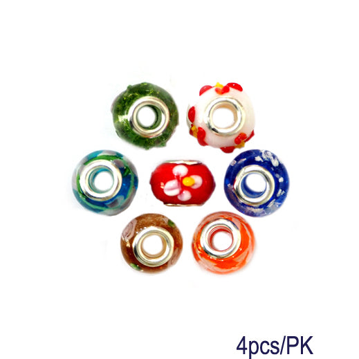 JH27907 - Painted Glass Hair Beads