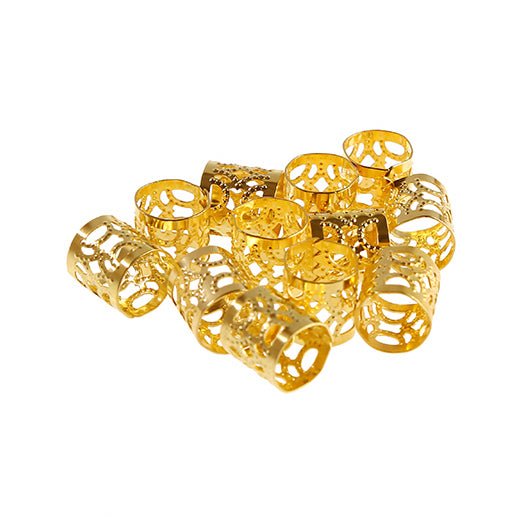 JH31220G - Gold Metal Hair Braid Cuff