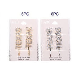 JH35399 - Rhinestone Texas Hair Pin