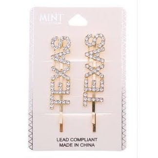 JH35399 - Rhinestone Texas Hair Pin