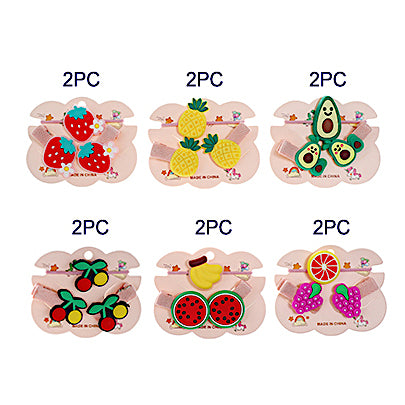 JH38395 - Fruit Hair Clip Set