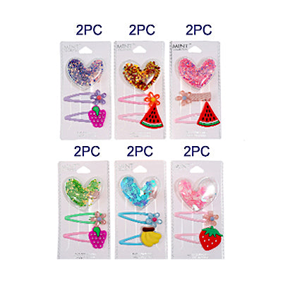 JH38398 - Fruit Hair Clip Set