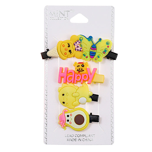 JH38537 - Animal & Fruit Hair Clip Set