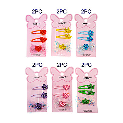 JH38599 - Glitter Hair Clip Set