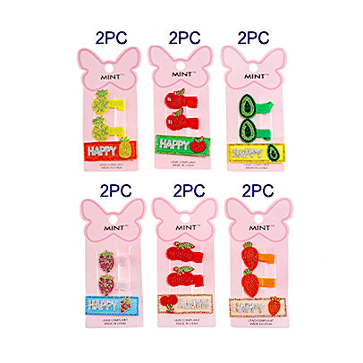 JH38949 - Fruit Hair Clip Set