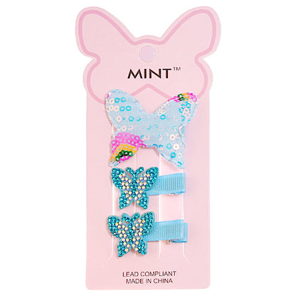 JH38952 - Sequin Butterfly Hair Clip Set