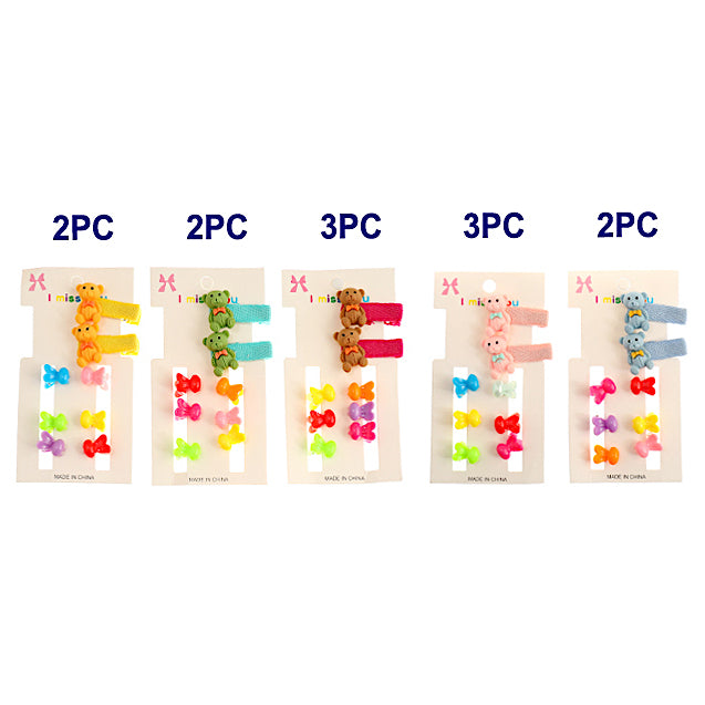 JH40413 - Faux Fur Fruit Hair Clip Set