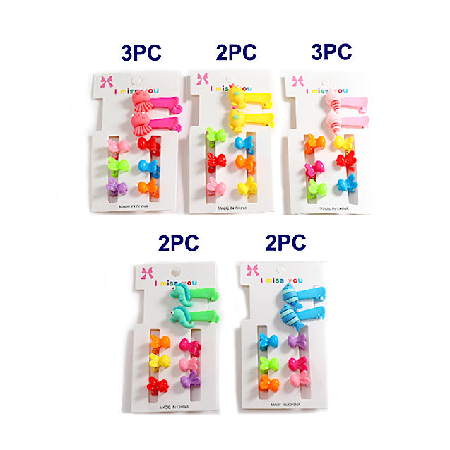 JH40414 - Teddy Bear Hair Clip Set