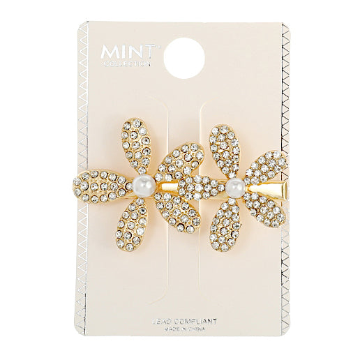 JH41175 - Rhinestone Flower Hair Clip