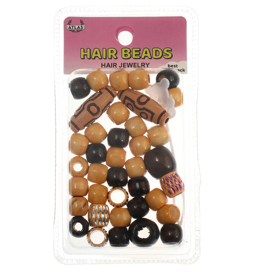 JH43137 - Wood Hair Beads