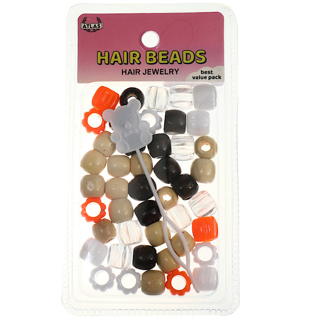 JH43138 -  Wood & Plastic Hair Beads