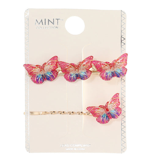 JH43482 - Resin Butterfly Hair Clip Set